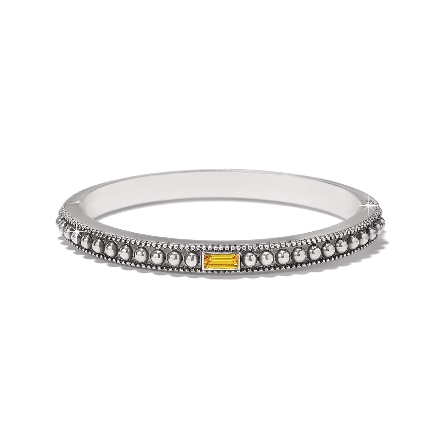 Pretty Tough Gem Hinged Bangle silver-light-topaz 6