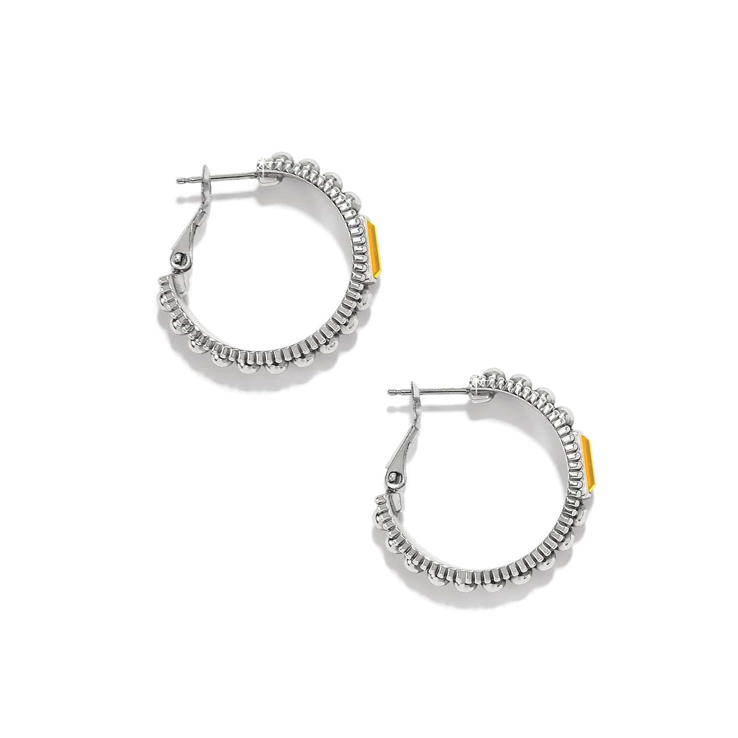 Pretty Tough Gem Hoop Earrings silver-light-topaz 6