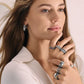 Pretty Tough Gem Hoop Earrings