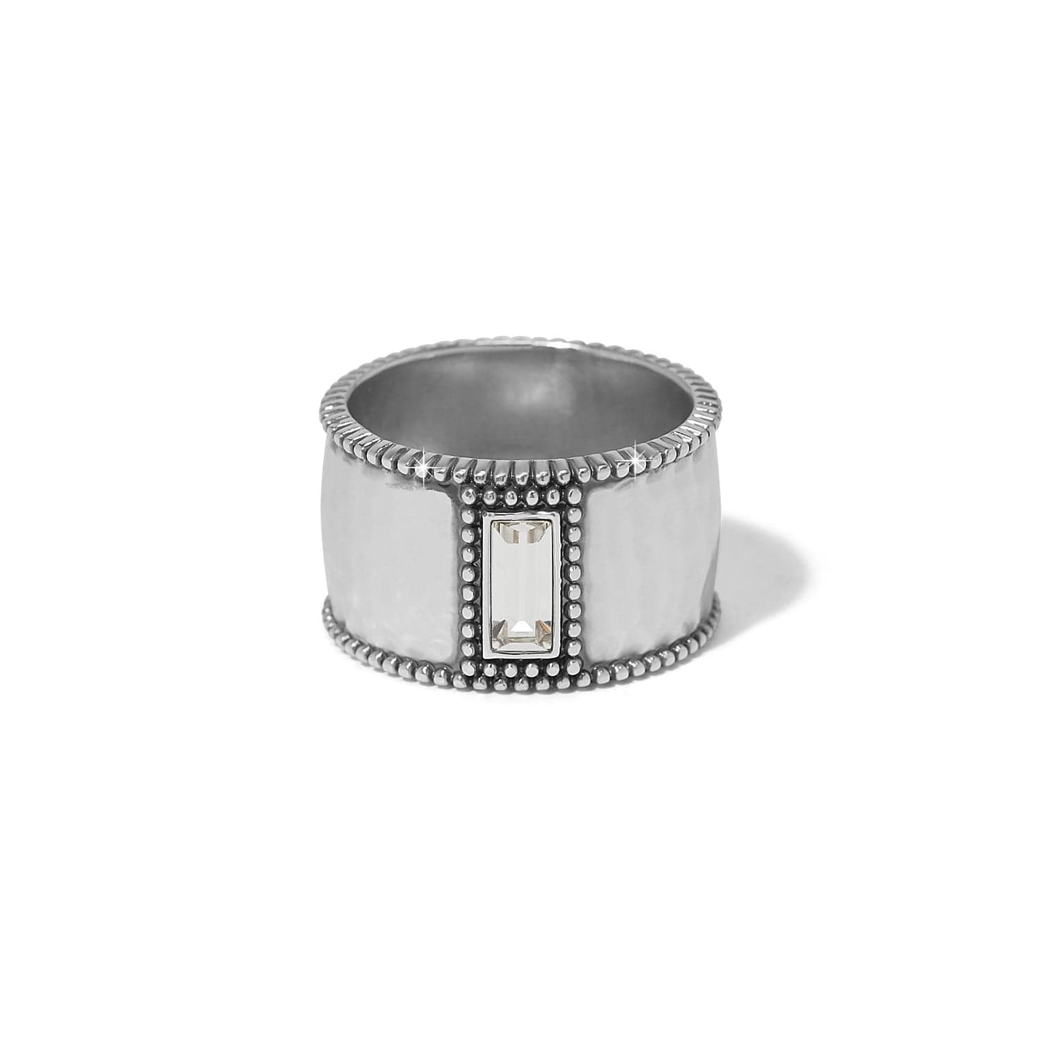 Pretty Tough Gem Wide Band Ring silver 4
