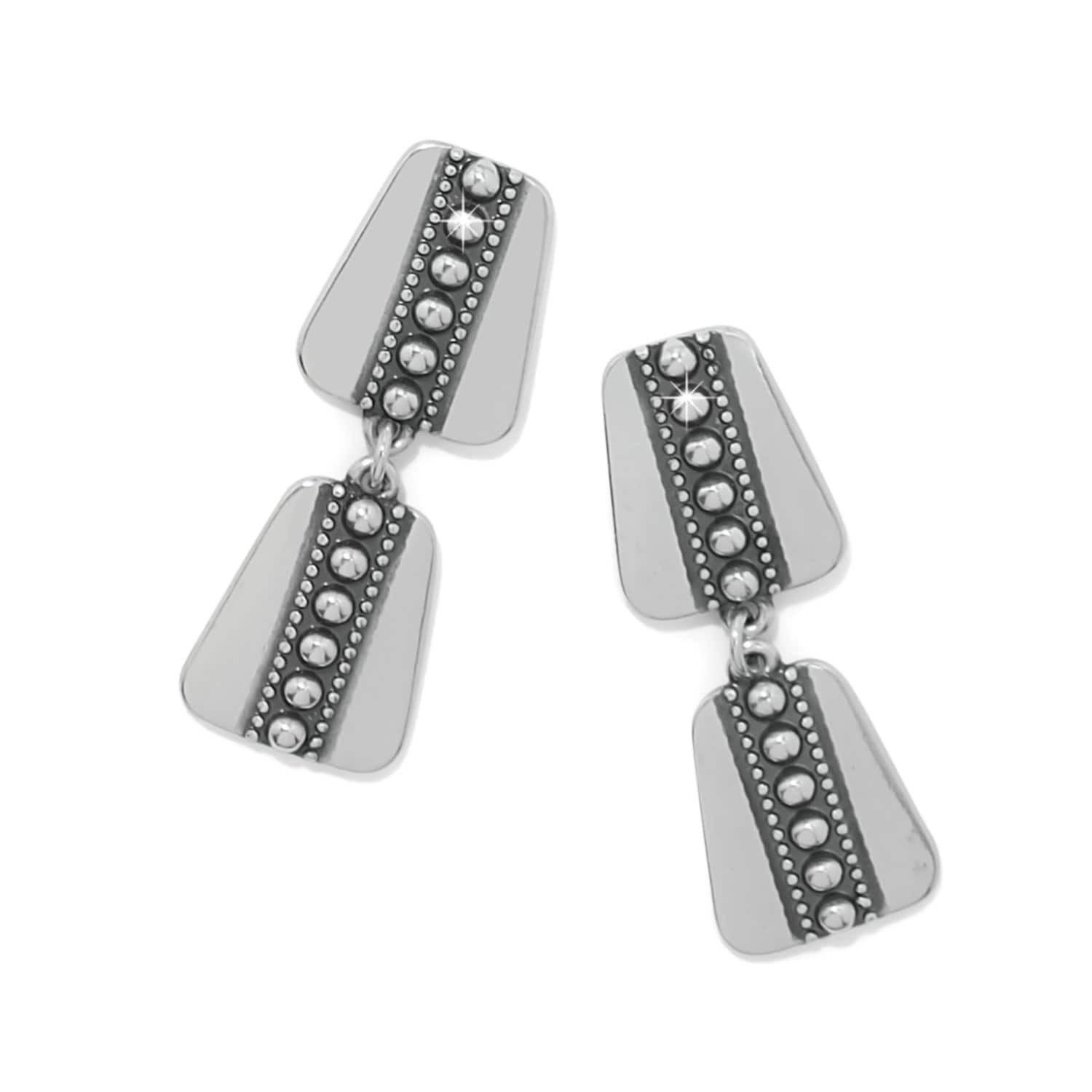 Pretty Tough Geo Post Drop Earrings silver 1