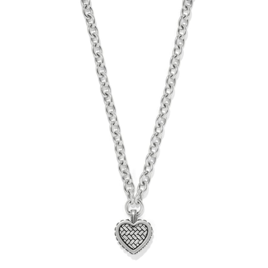 Pretty Tough Weave Heart Necklace silver 1
