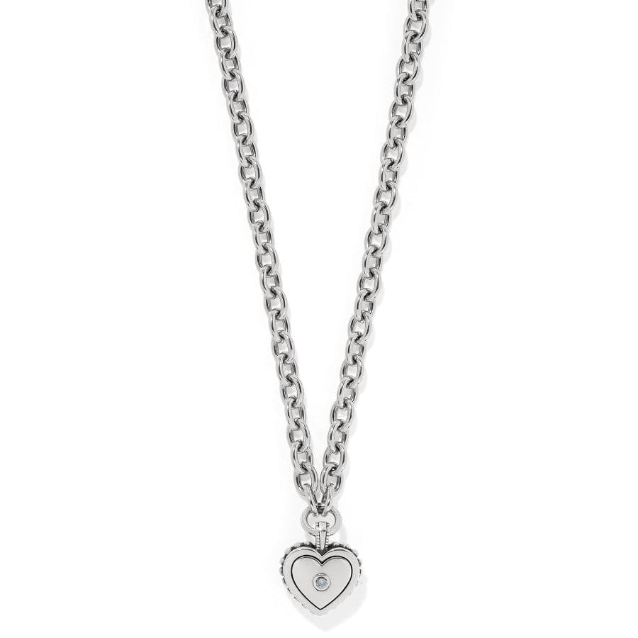 Pretty Tough Weave Heart Necklace silver 2