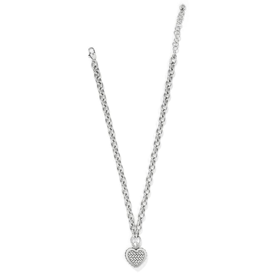 Pretty Tough Weave Heart Necklace silver 3