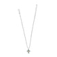 Brighton pendant necklace with silver-plated cross featuring turquoise enamel accents and lobster clasp on a white background