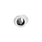 Brighton silver-plated spacer bead with textured exterior and polished interior shown from the side on a white background