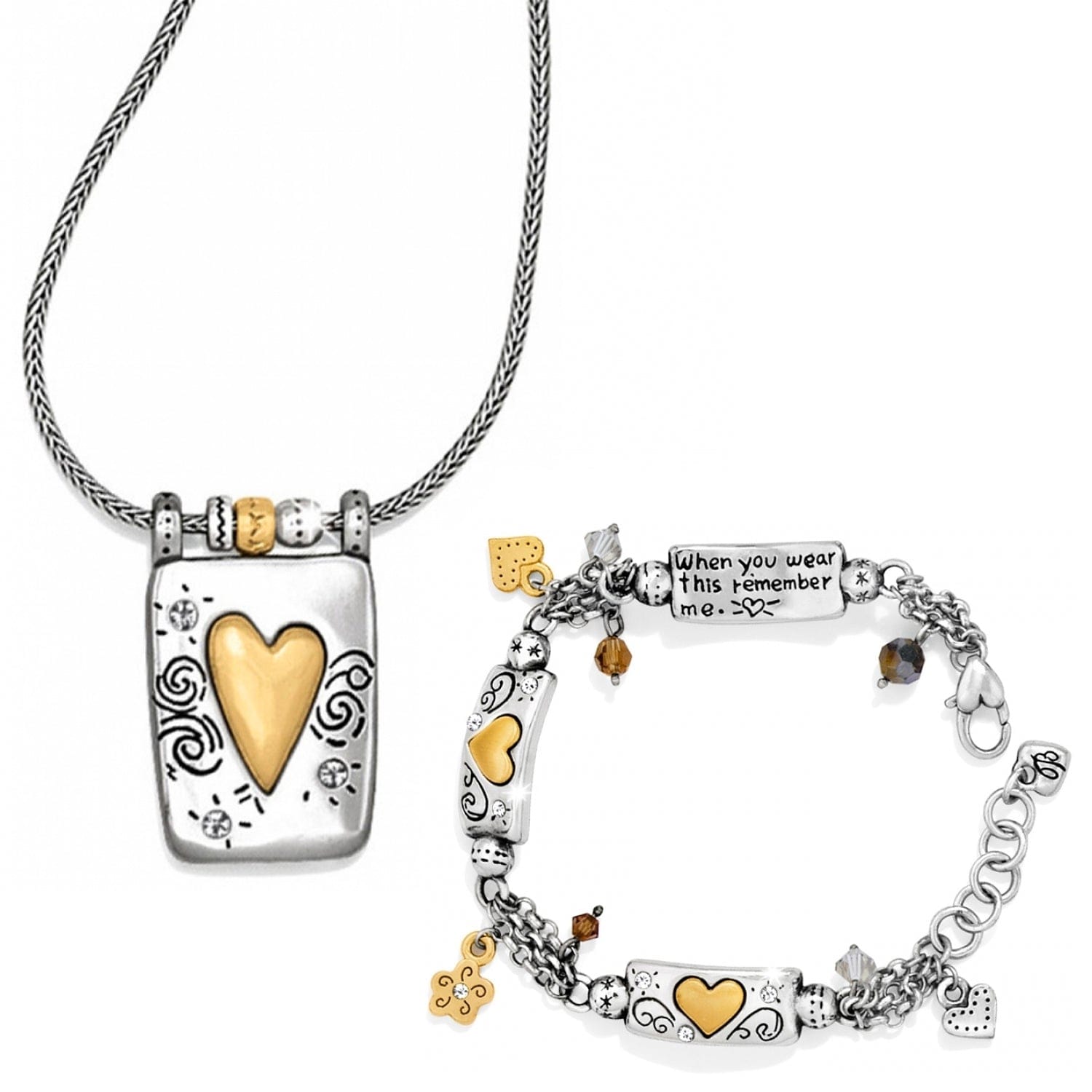 Remember Your Heart Gift Set silver-gold-brush 1