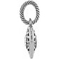 Brighton charm shown from the side with silver-plated twisted rope loop and ornate filigree detail on a white background