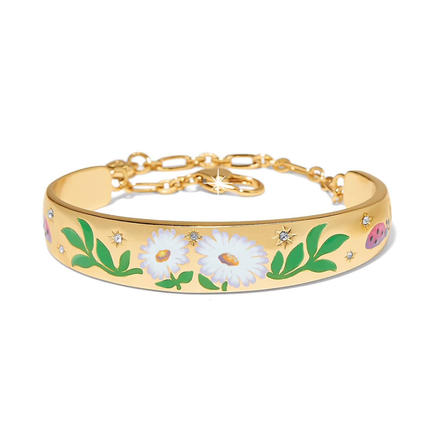 Reverie Daisy Bar Bracelet gold-white 1