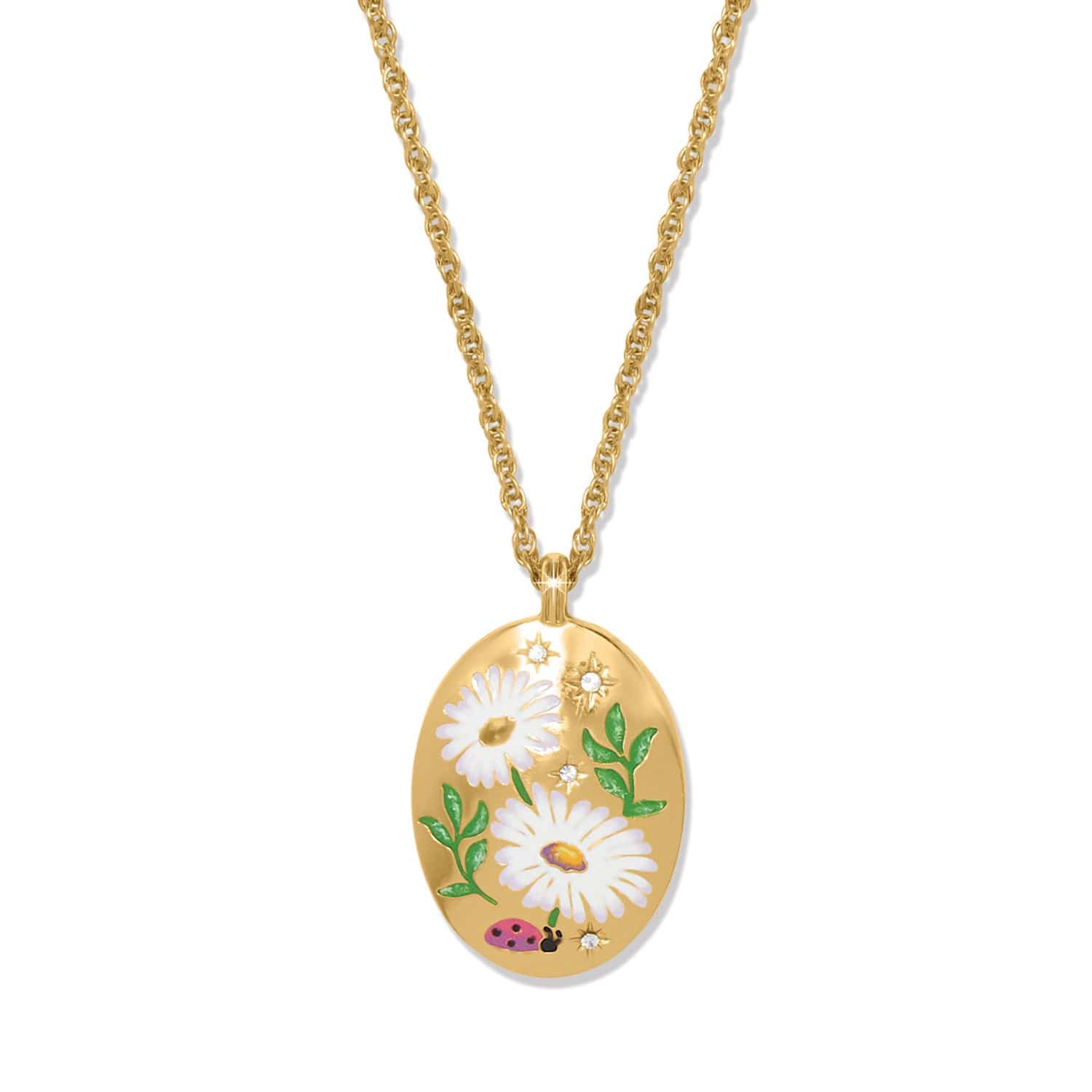 Reverie Daisy Necklace gold-white 1