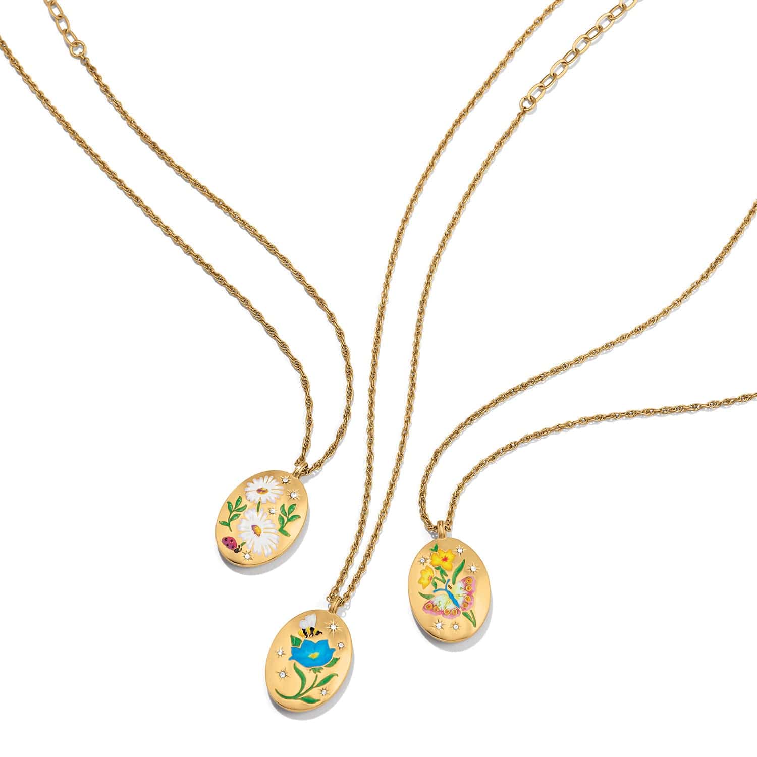 Reverie Daisy Necklace gold-white 4