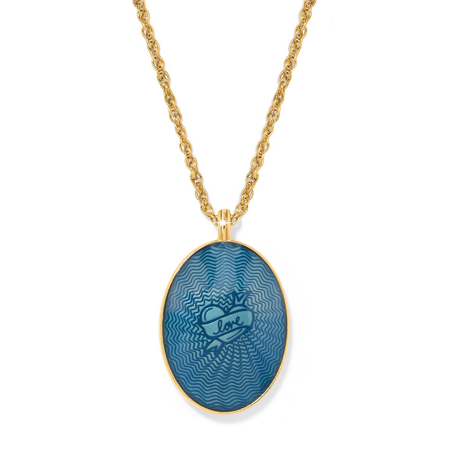 Reverie Flower Necklace gold-blue 2