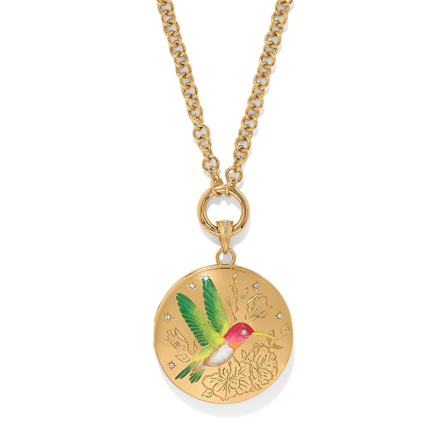 Reverie Hummingbird Locket Necklace - Brighton