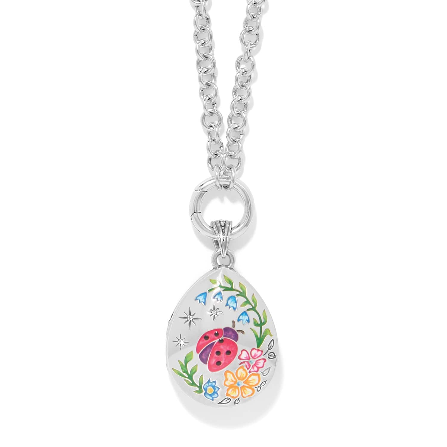 Reverie Ladybug Locket Necklace silver-multi 1