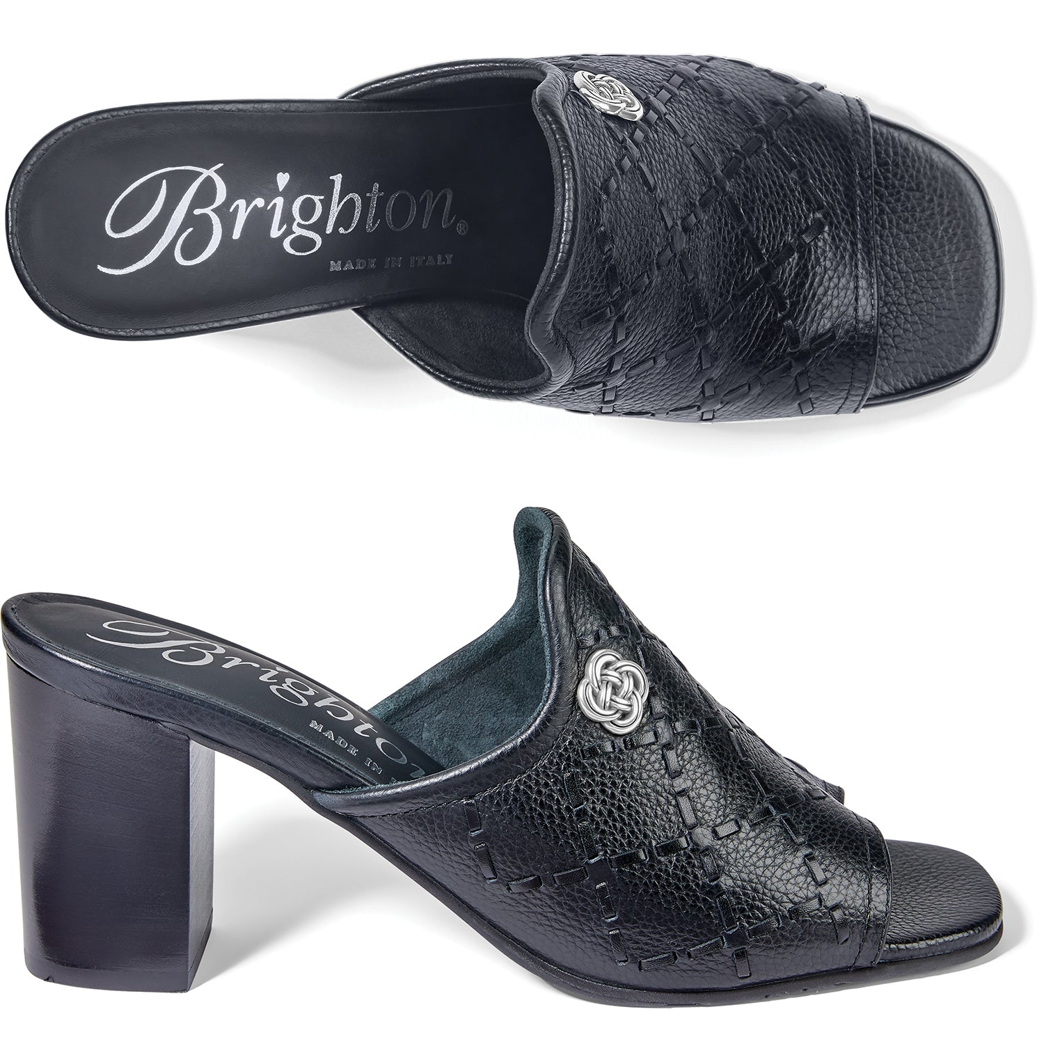 Riley Laced Heel Slides black 2