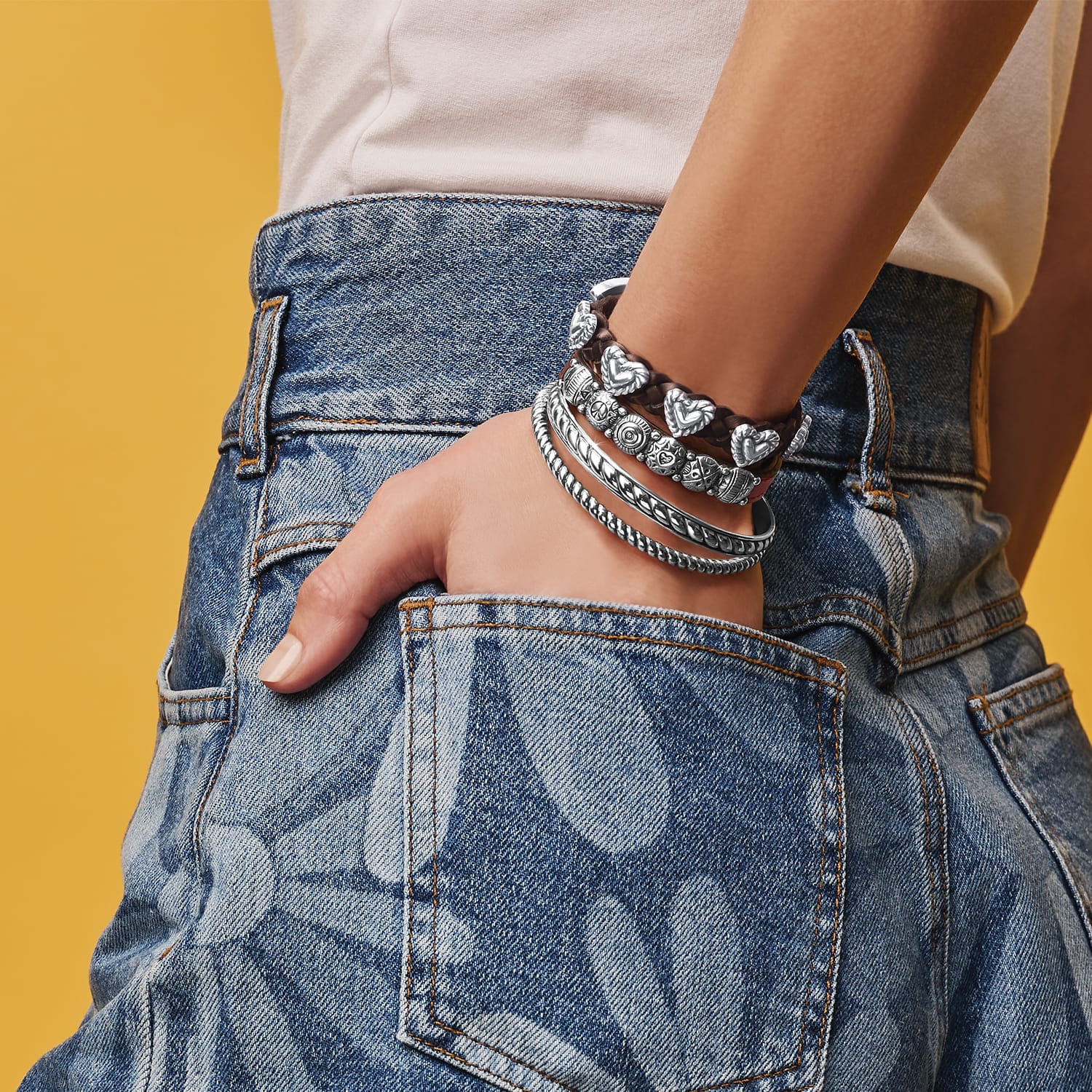 Roped Heart Braid Bandit Bracelet - Brighton