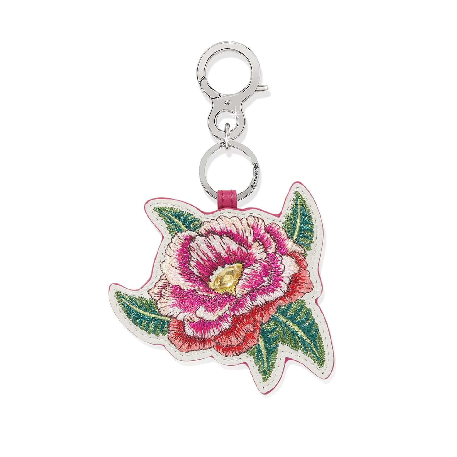 Rose Petal Embroidered Handbag Fob multi 1