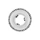 Brighton charm with silver-plated rope-textured border and open circular center shown from the front on a white background