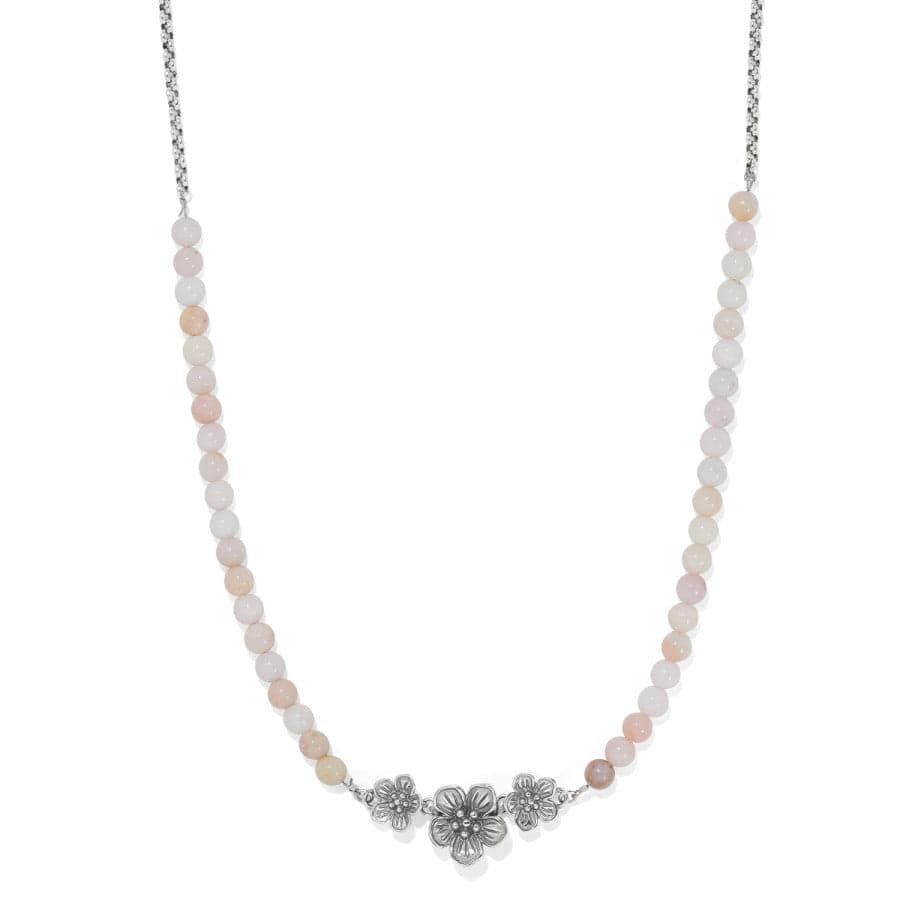 Sakura Beaded Trio Necklace silver-pink 1