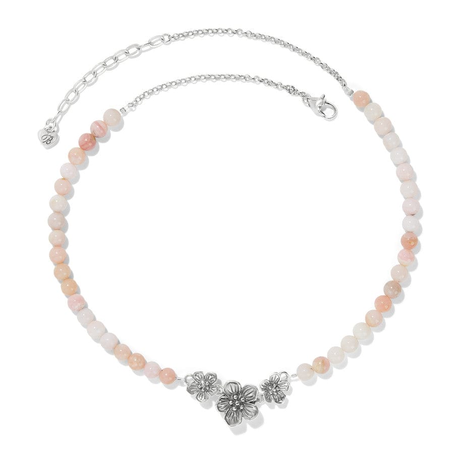 Sakura Beaded Trio Necklace silver-pink 2