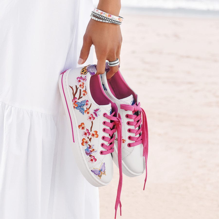 Sakura Embroidered Sneakers white-multi 4
