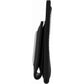 Brighton black leather wallet shown from the side view with slim folded profile on a white background