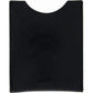 Brighton black leather card holder with curved top opening and visible stitched edges on a white background