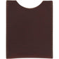 Brighton brown leather card holder with visible edge stitching and curved top opening on a white background