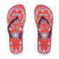 Scarf Red Flip Flops