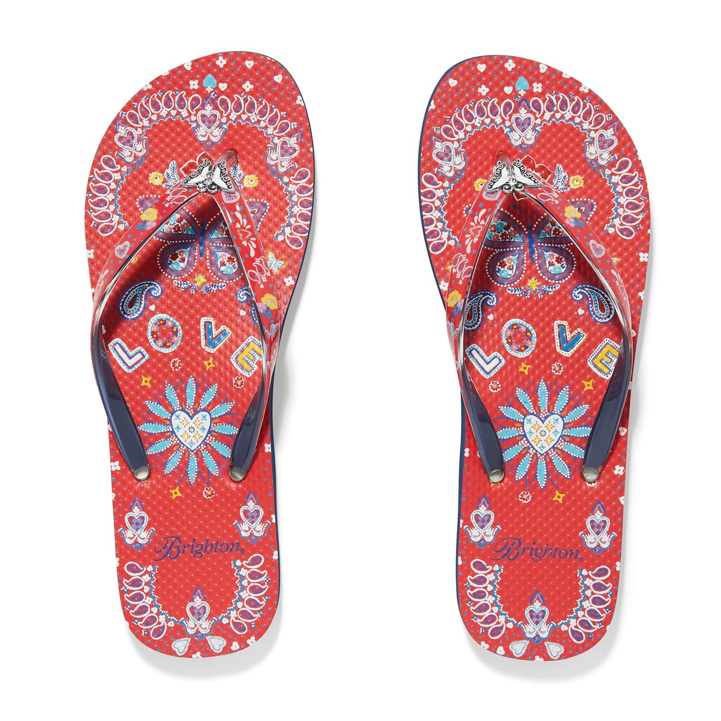 Scarf Red Flip Flops