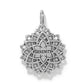 Brighton charm pendant with silver-plated lotus flower design and engraved Serenity inscription on a white background