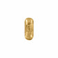 Brighton spacer bead with hammered gold-plated finish and elongated rounded shape on a white background