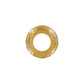 Brighton ring with hammered gold-plated finish and open circular center on a white background