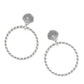 Silver Shells Hoop Earrings