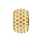 Brighton bead charm with gold-tone dotted texture and white enamel accents in a rounded shape on a white background