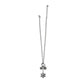 Brighton silver-plated necklace with snowflake and star charms featuring fine quality crystals on a white background
