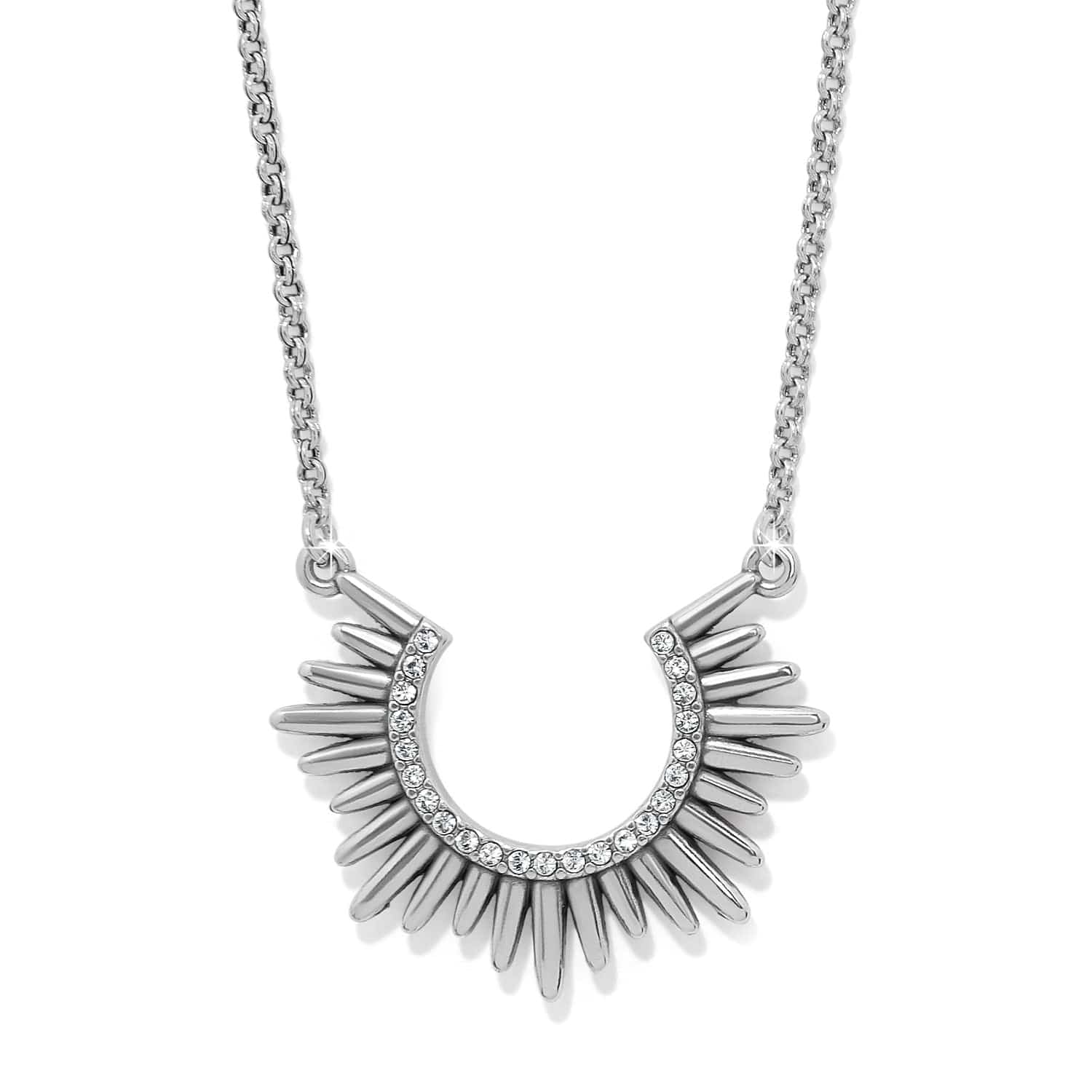 Solara Crescent Necklace silver 1