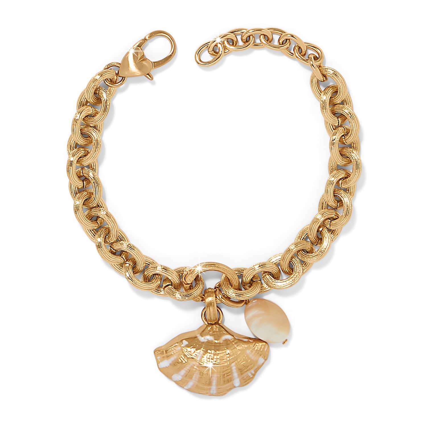 Solstice Shell Charm Bracelet gold 1