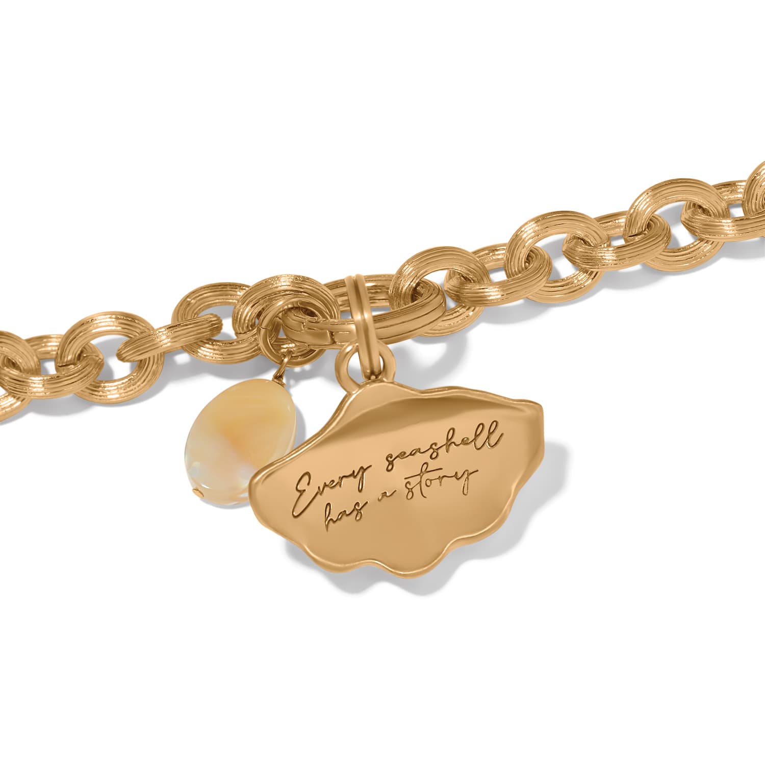 Solstice Shell Charm Bracelet gold 3