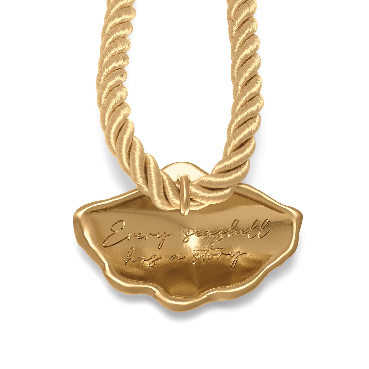 Solstice Shell Corded Necklace gold 2