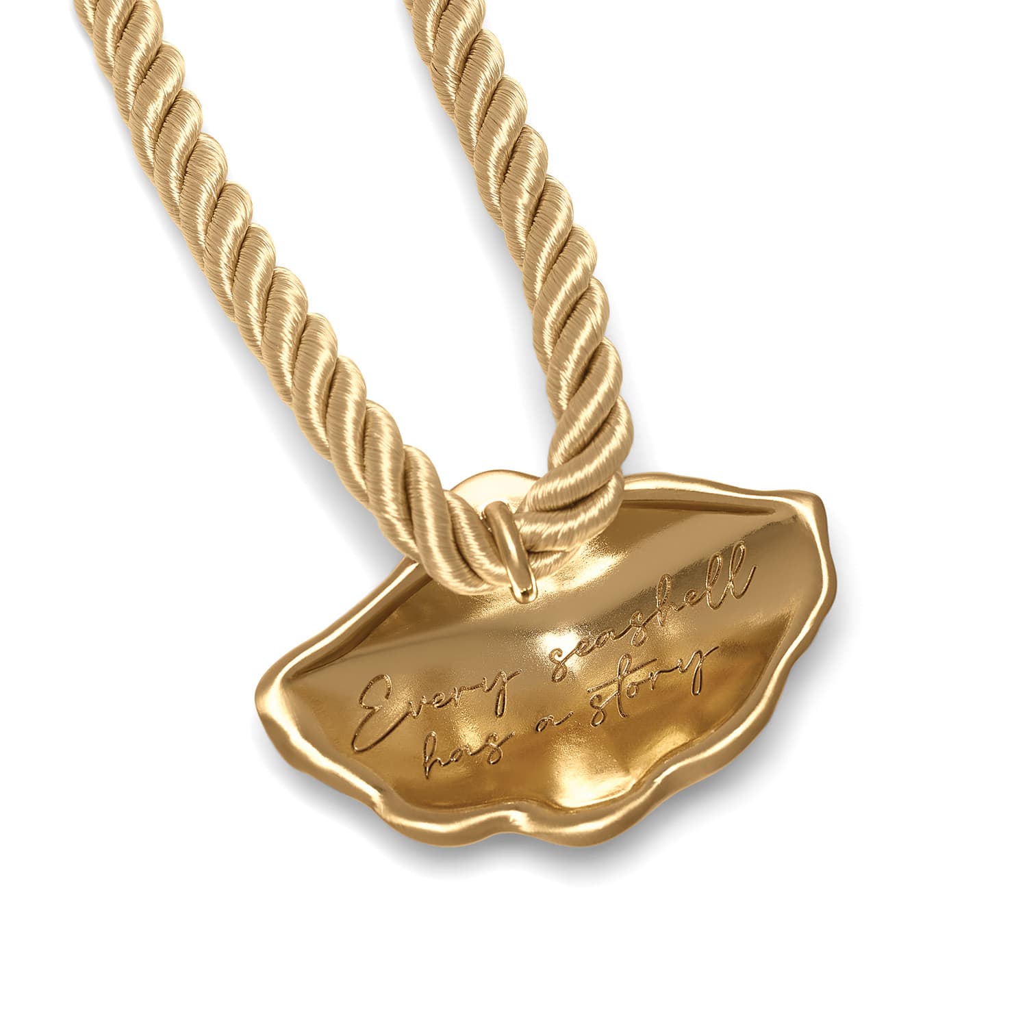 Solstice Shell Corded Necklace gold 4