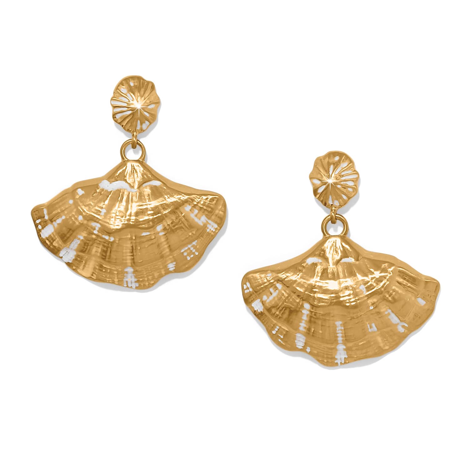 Solstice Shell Post Earrings gold 1