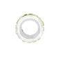 Brighton spacer bead charm shown from the side with yellow crystal accents and silver-plated finish on a white background