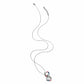 Brighton silver-plated double heart pendant necklace with red, blue, and clear crystals on a white background