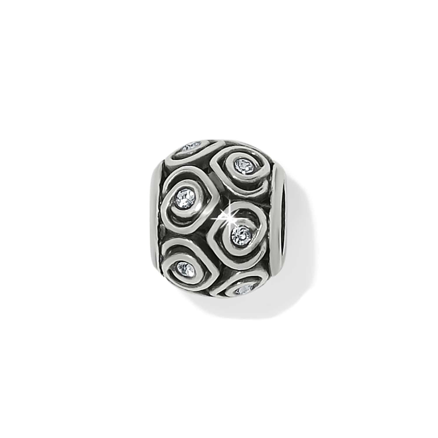 Spiral Heart Bead silver 1