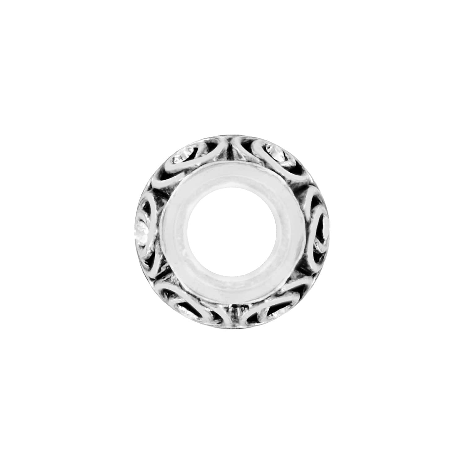 Spiral Heart Bead silver 2