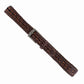 Brighton braided brown leather belt with antique-finish rectangular buckle and matching leather keeper loop on a white background