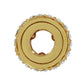 Brighton gold-plated circular component shown from the back with crystal-edged rim and open center on a white background