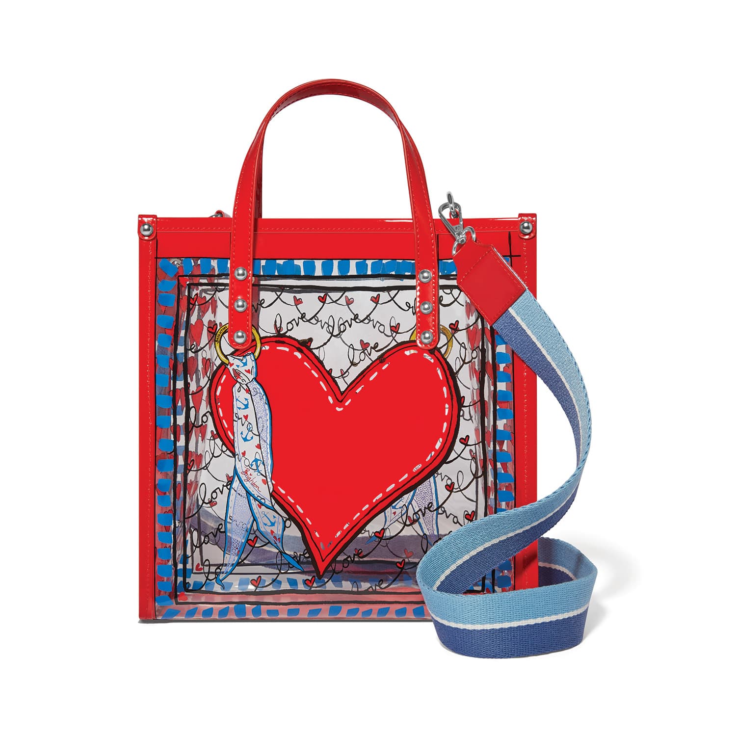 Striped Love Clear Tote multi 1