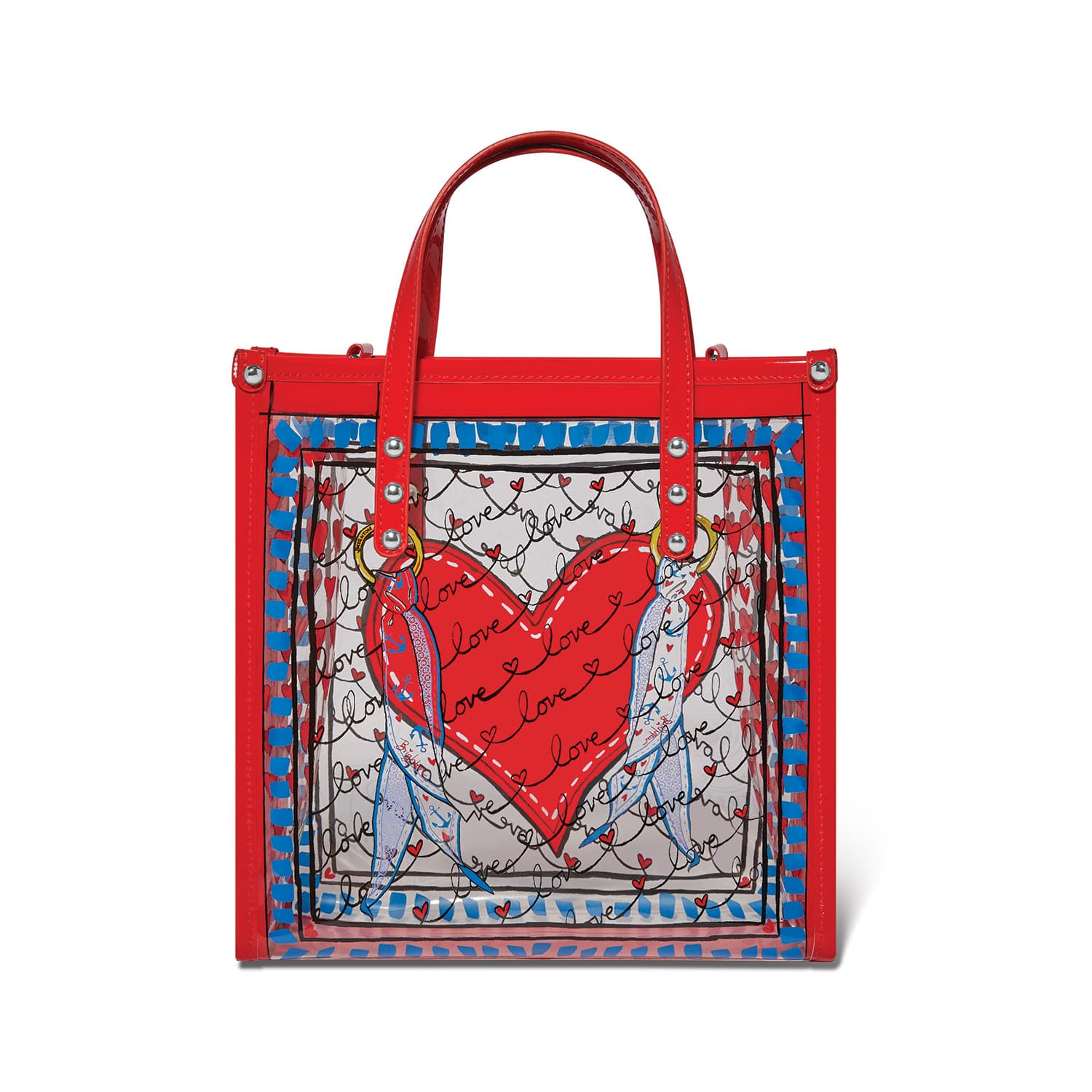 Striped Love Clear Tote multi 3